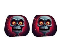 Javoryxh Protecteurs D'appui-tête en Polyester Universellement Doux Décorations Hilarantes pour Halloween Voitures SUV Et Véhicules Housse De Protection Appuie-tête