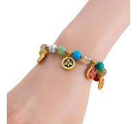 Javoryxh Réglable De Styles Tibétains Fabriqué À La Main À L'aide De Perles en Alliage Et en Acrylique pour Les Amateurs De Bijoux Culturels Charme Spirituel Réglable