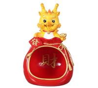 Javoryxh Résine Dragon Money Jar Boîte De Pièces Monnaie en Résine Unique Clés Bureau Petits Objets pour L'économie Et La Décoration Décoration Solution Stockage Unique Figurine Faite À La