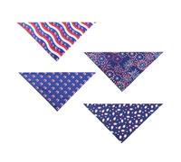 Javoryxh Serviette De Salive pour Animaux Compagnie Fournitures Décoration Costume Juillet Serviette Triangulaire Écharpe Chien Foulard Animaux Compagnie Bavoirs du 4 Juillet