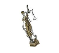 Javoryxh Statue De Aveugle en Résine Sculpture Juge Dame avec Échelle Figurine D'équité Grecque Et Romaine D'ornement pour Avocat Décoration Bureau