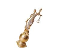 Javoryxh Statue De Aveugle en Résine Sculpture Juge Dame avec Échelle Figurine D'équité Grecque Et Romaine D'ornement pour Avocat Décoration Bureau