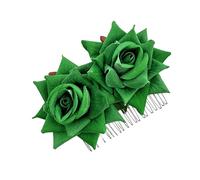 Javoryxh StPatricks Serre-tête à fleurs vertes pour carnaval, fête nationale irlandaise, fête, peigne à cheveux