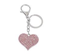 Javoryxh Stylish Rhinestones Heart Keychain Gift for Her Stylish Alloy Keyring Perfect Hanging Ornament for Daily Use Key Ring with Rhinestones
