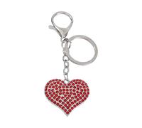 Javoryxh Stylish Rhinestones Heart Keychain Gift for Her Stylish Alloy Keyring Perfect Hanging Ornament for Daily Use Key Ring with Rhinestones