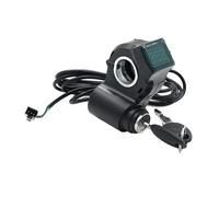 Javoryxh Tensions De Batterie Numériques pour Scooter Électrique Interrupteurs d'alimentation Accélérateur Pouce Affichage LED des Tensions avec Verrouillage À Clé Electric Scooter Thumb Throttle