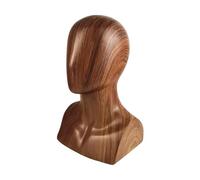 Javoryxh Tête De Mannequin Homme pour Chapeau Et Perruques Présentoir Imitation Grains Bois Toile Tête Modèle Décors Boutiques Display