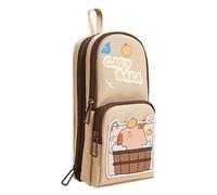 Javoryxh Trousse À Pochettes Stylos Haute Capacité Debout De Rangement Porte-Brosse Maquillage Voyage Organisateurs Portables Étui Stylos en Tissu Oxford