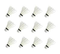 Javoryxh Volants De Badminton Professionnels en Poils Canard avec Durabilité Stabilité Et Équilibre en Plumes Canard 12 Pièces/Ensemble