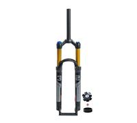 JAVPTAV Fourche à Suspension for VTT 26/27,5/29 Pouces, Fourche pneumatique Droite 1 1/8", débattement 120 mm, Frein à Disque, Fourche Avant 9 x 100 mm, Verrouillage Manuel QR(Black,26")