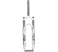 JAVPTAV Fourche Avant de vélo à Suspension de 24 Pouces, Frein à Disque/V, Fourche de VTT mécanique, Fourche à Suspension de 1 1/8", débattement de 100 mm(White Orange)