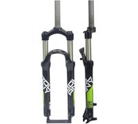 JAVPTAV Fourche de vélo 24 Pouces, débattement 100 mm, Fourche à Suspension for VTT, Fourche Avant mécanique Droite 1 1/8"(24'' Green)