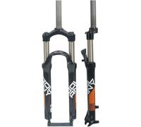 JAVPTAV Fourche de vélo 24 Pouces, débattement 100 mm, Fourche à Suspension for VTT, Fourche Avant mécanique Droite 1 1/8"(24'' Orange)