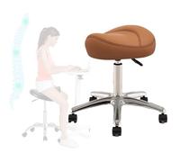 JAVPTAV Tabouret de Selle réglable for Les Artistes, Les employés de Bureau, Les ateliers, Les spas de beauté, Les Tatouages, Les Massages, Les chaises roulantes for infirmières hygiénistes(Brown)