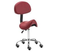 JAVPTAV Tabouret pivotant avec Dossier et roulettes, Ergonomique et réglable, avec vérin à gaz, for Clinique, Salon de Coiffure, Laboratoire, Cuisine, Bureau à Domicile