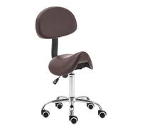 JAVPTAV Tabouret pivotant avec Dossier et roulettes, Ergonomique et réglable, avec vérin à gaz, for Clinique, Salon de Coiffure, Laboratoire, Cuisine, Bureau à Domicile