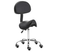 JAVPTAV Tabouret pivotant avec Dossier et roulettes, Ergonomique et réglable, avec vérin à gaz, for Clinique, Salon de Coiffure, Laboratoire, Cuisine, Bureau à Domicile