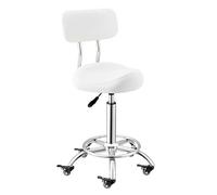 JAVPTAV Tabouret Selle avec Dossier et Repose-Pieds for Cabinet Dentaire et Cabinet, Hauteur réglable de 50 à 70 cm, Chaise de Salon for Plus de Confort et de santé