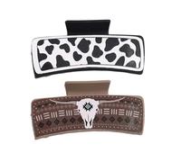 Jaw Claw Clip | Western Cowboy Hair Clip | Hair Clips | Parties Hair Claw Clips | Hair Clips | Unique Western-Inspired Print For A Cowboy-Inspired Look can use Daily, at Work, Or in Travel