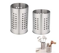 JAWAI 2 pièces Porte-Couverts en Acier Inoxydable, Porte Couverts Cuisine Acier Inoxydable, Porte-Ustensiles Rond en Acier Inoxydable, pour les Familles, les Hôtels, les Restaurants, les Cafés, etc