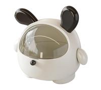 JAWAI Mini Poubelle de Bureau avec Couvercle Mignon Mini Poubelle de Bureau Plastique Poubelles de Maquillage Utilisé pour Ranger les Déchets de Bureau, les Petites Épingles à Cheveux