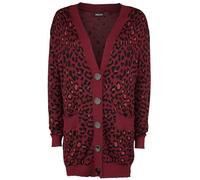 Jawbreaker Gilet Oversize Imprimé Léopard Rouge Femme Gilets & Ponchos Rouge/Noir L