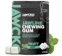 JAWCKO Gomme à mâcher ultra-résistante | Obtenez une mâchoire plus forte et plus carrée | Mighty Mint Jaw Training Hard Gum | Ciseau, sculpte, tonifie votre mâchoire | Dureté 15X | Gomme à mâcher pour