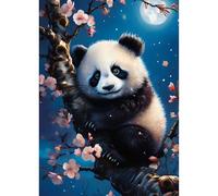Jawecci Panda Diamond Painting pour Adulte Débutant, Complet Peinture Diamant Broderie Canevas 5D Diamant Point De Croix, Diamond Art Animaux Diamond Peinture Home Decor 30x40cm