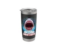 Jawesome Brother Figurine requin blanc frère et sœur Gobelet isotherme en acier inoxydable double paroi