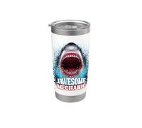 Jawesome Technicien Grand requin blanc Gobelet isotherme en acier inoxydable double paroi