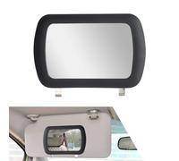 JawGrew 1 miroir de courtoisie pour pare-soleil de voiture, 16,9 x 11 cm, étanche, ABS, portable, à clipser, pratique, en verre plat, ne bloque pas la conduite, convient à la plupart des modèles de