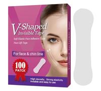 Jawline Tape - 100 Patchs De Contour Transparents, Rehausseurs De Menton Respirants | Autocollants Raffermissants Imperméables Pour Le Visage, Pour Définition En Forme De V, Raffermissement Du Cou, Re