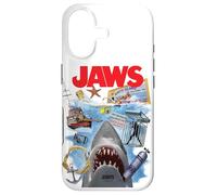 Jaws 50th Anniversary Poster Amity Island Collage 2-Sided Coque pour iPhone 17