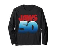 Jaws 50th Logo Dark Gradient Manche Longue