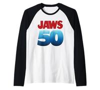 Jaws 50th Logo Dark Gradient Manche Raglan