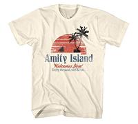 Jaws - - Amity île T-shirt En Dirty White, Medium, Dirty White