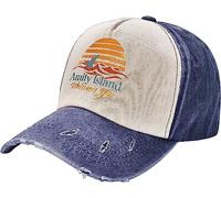 Jaws Amity Island Casquettes de baseball délavées pour papa camionneur cowboy, bleu marine, Taille unique