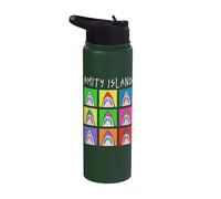 Jaws Amity Island Pop Art Sharks Stainless Steel Insulated Water Bottle