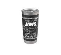 Jaws Amity Island Sun Surf & Sharks Gobelet isotherme en acier inoxydable double paroi