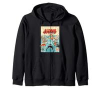 Jaws Beach a fermé Amity Island 1975 Classic Shark Sweat à Capuche