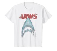 Jaws Classic Movie Poster Close-Up T-Shirt, Enfant, Blanc, 10 Ans