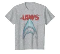 Jaws Classic Movie Poster Close-Up T-Shirt, Enfant, Gris Chiné, 3 Ans