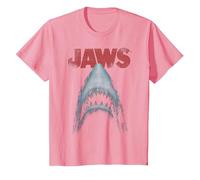 Jaws Classic Movie Poster Close-Up T-Shirt, Enfant, Rose, 3 Ans