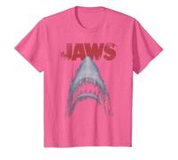 Jaws Classic Movie Poster Close-Up T-Shirt, Enfant, Rose Chiné, 3 Ans