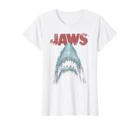 Jaws Classic Movie Poster Close-Up T-Shirt, Femme, Blanc, S