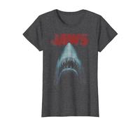 Jaws Classic Movie Poster Close-Up T-Shirt, Femme, Chiné Foncé, XL