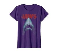 Jaws Classic Movie Poster Close-Up T-Shirt, Femme, Violet, 3XL