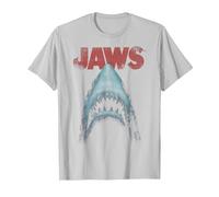Jaws Classic Movie Poster Close-Up T-Shirt, Homme, Argent, 3XL