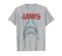 Jaws Classic Movie Poster Close-Up T-Shirt, Homme, Gris Chiné, M