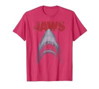 Jaws Classic Movie Poster Close-Up T-Shirt, Homme, Rouge Chiné, XXL
